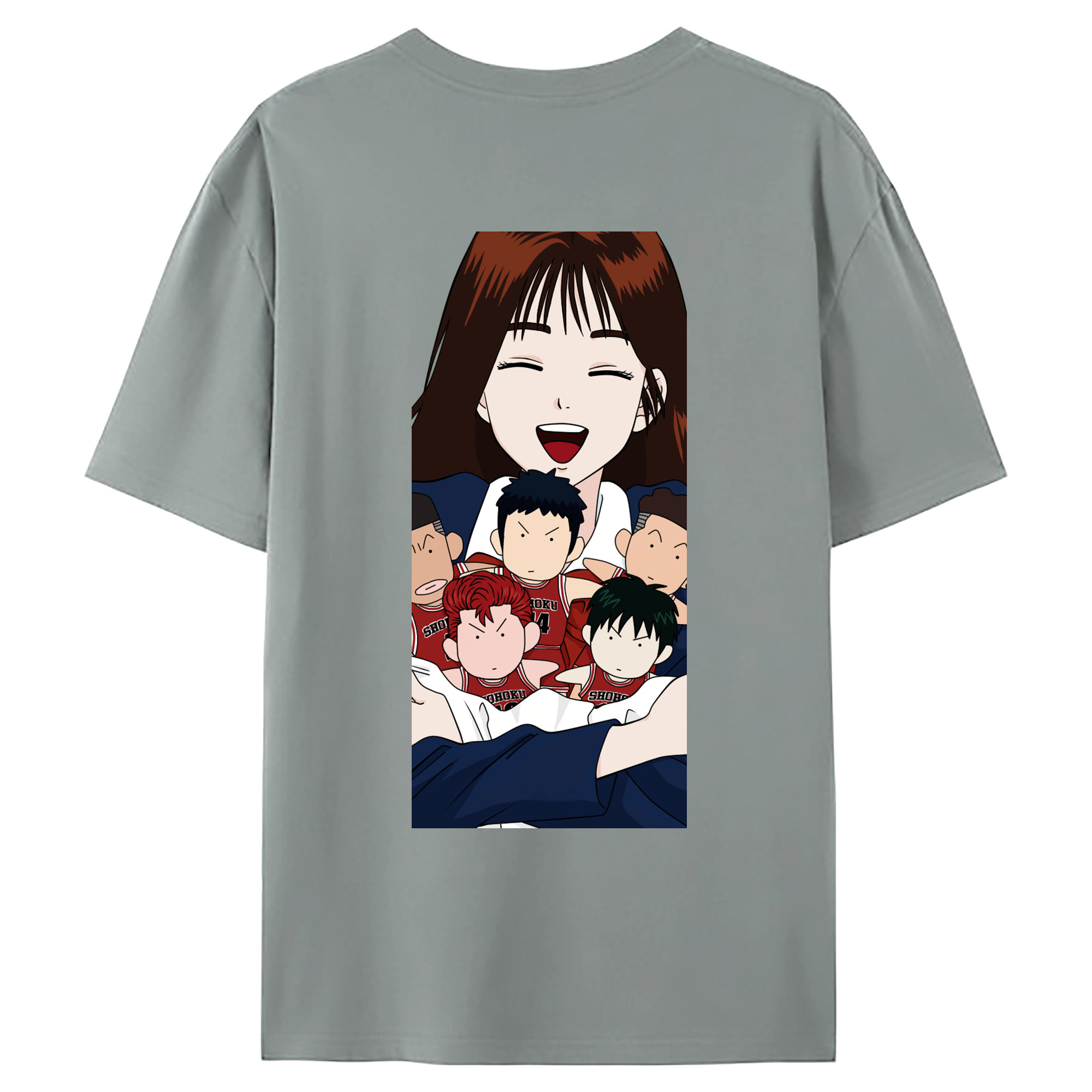 （画像用） SLAM DUNK／スラムダンク 綿100％ メンズ半袖Tシャツ（バックプリント） 通気性